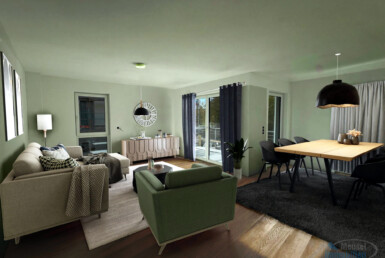 Virtual Staging Wohn- u. Esszimmer